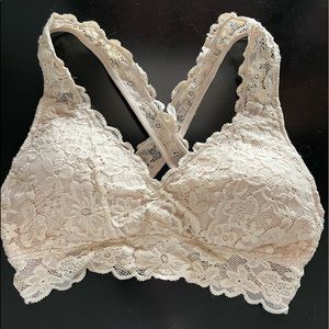 Lace bralette with cross cross back